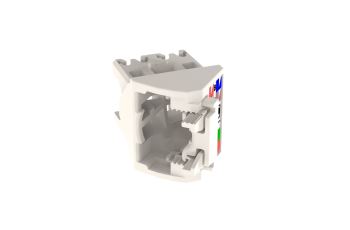 CJLRCAPIW-X Úhlová patice modulu MiniCom TG kat.6 UTP, levá/pravá, šedobílá, bal. 10 kusů