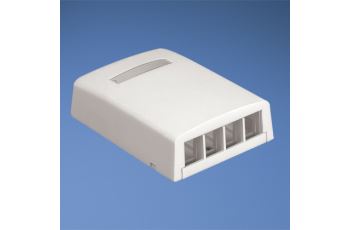 PANDUIT NK4BXAW-AY zásuvka pro 4 moduly NetKey, na omítku, arkticky bílá