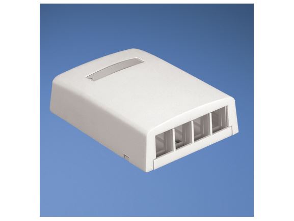 PANDUIT NK4BXWH-AY zásuvka pro 4 moduly NetKey, na omítku, bílá