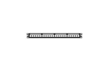 SKPP24BL Patch panel NetKey pro 24 stíněných keystonů NetKey, 1U, 19", neosazený, celokovový, černý SKPP24BL Patch panel NetKey pro 24 stíněných keystonů NetKey, 1U, 19", neosazený, celokovový, černý