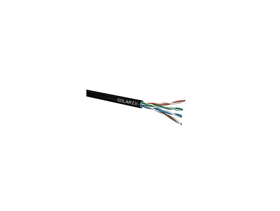SXKD-5E-UTP-PEG venkovní kabel U/UTP, kat.5E, PE Fca, gelový, černý, box 305m