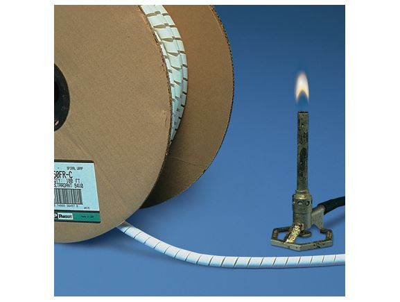 T75FR-CY kabelová spirála, materiál oheň zpomalující polyethylene, průměr 15,9mm-127mm, bal. 30,5m