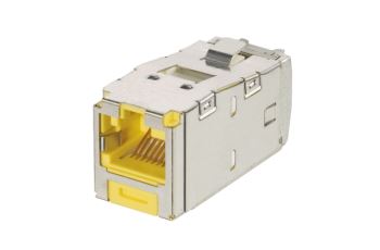 CJSK6X88TGYL Klíčovaný modul stíněný MINI-COM TX PLUS STP, RJ45, kat. 6A, žlutý