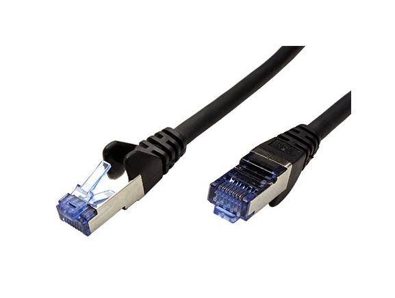 21.92.1815 propojovací kabel RJ45/RJ45, S/FTP,  0,25m, kat. 6A, černý