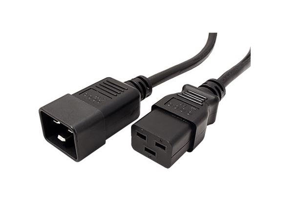 19.08.1563 kabel napájecí IEC320-C19 - C20, 3x1,5mm2, 16A, 3m, černý