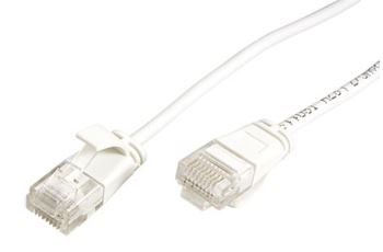 ROLINE UTP6A32-2-WH propojovací kabel tenký RJ45/RJ45, U/UTP, kat. 6A, LSOH, AWG32, délka 2m, bílý