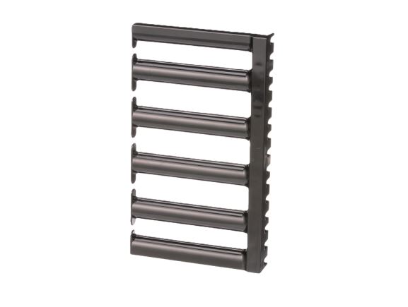 CMBRC5E Vyvazovací oko pro zachování poloměru ohybu, 129x222mm, 5U, černé