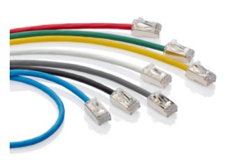 LEVITON 001-H6A10-03L propojovací kabel High-Flex, tenký, RJ45/RJ45,Cat.6A, U/FTP, AWG28, 0,91m, modrý