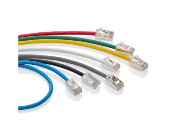 H6A10-03L propojovací kabel High-Flex, tenký, RJ45/RJ45,Cat.6A, U/FTP, AWG28, 0,91m, modrý