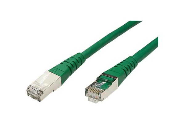 ROLINE SFTP6-15-GR propojovací kabel RJ45/RJ45, S/FTP,  15m, kat. 6, zelený