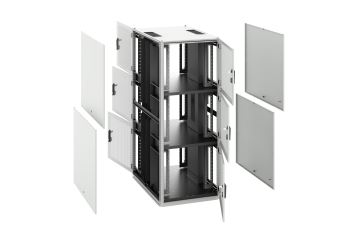 RB1-42-60/100-3-B Serverhousingový rozvaděč, 3x 13U sektor, v. 42U (2005mm), h.1000mm, š. 600mm, šedý (2)