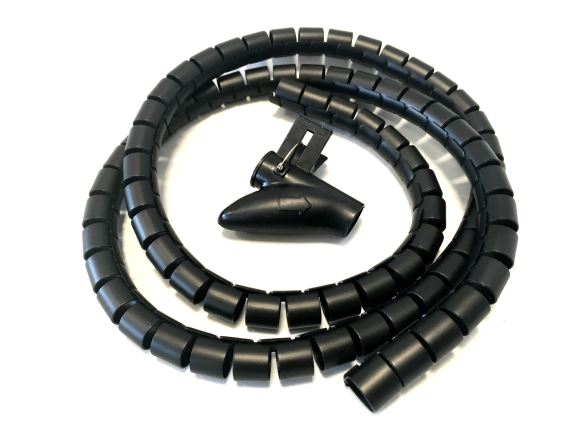 SKO-1520 spirálový organizér kabelů, průměr 20mm, délka 1,5m, černý