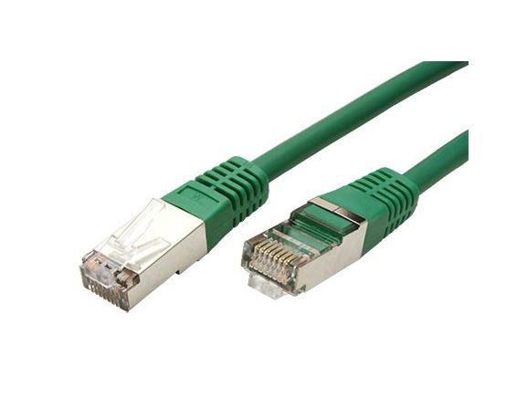 FTP-2-GR propojovací kabel RJ45/RJ45, F/UTP,  2m, kat. 5E, zelený