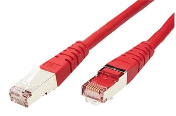 ROLINE SFTP6-0,3-RD propojovací kabel RJ45/RJ45, S/FTP,  0,3m, kat. 6, červená