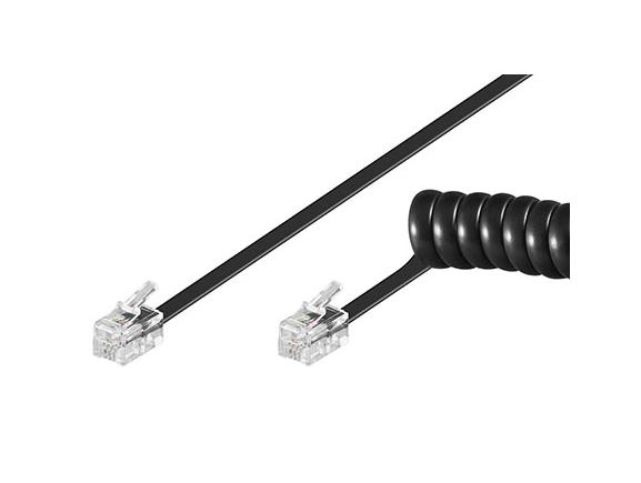 11.92.9947 propojovací kabel s konektory RJ10 4/4, kroucený, černý, 7m