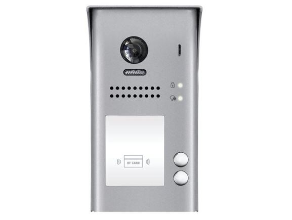 DPC-D250-2-ID dveřní stanice pro D2, 2x zvonek, barevná kamera, RFID, IP54, 1x zámek, povrchová montáž