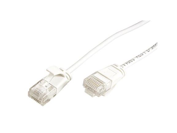 21.44.0985 Tenký propojovací kabel RJ45/RJ45, U/UTP, kat. 6A, AWG32, LSOH, 5m, bílý