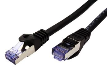 ROLINE SFTP6A-0,3-BL propojovací kabel RJ45/RJ45, S/FTP,  0,3m, kat. 6A, LSOH, černý