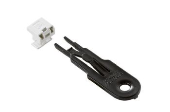 FLCCLIW-X Zámek duplexního LC konektoru, šedobílý, bal. 10 kusů, včetně nástroje