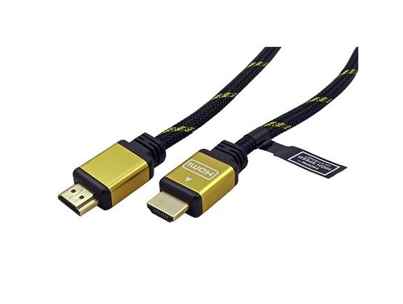 ROLINE 11.04.5501 HDMI kabel s Ethernetem, 4K, HDMI M - HDMI M, zlacené konektory, 1m