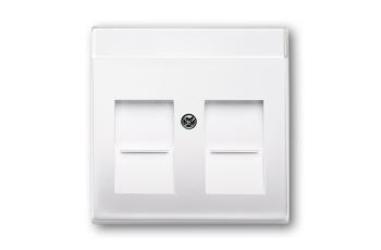 2CKA001710A3176 Zásuvka pro 2 moduly keystone, clonky, Future linear, Solo, Solo carat, studio bílá