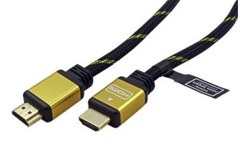 ROLINE 11.04.5505 HDMI kabel s Ethernetem, 4K, HDMI M - HDMI M, zlacené konektory, 5m