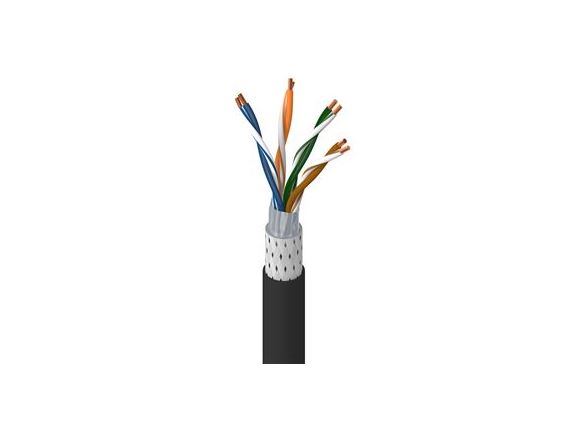 74001PU.01305 průmyslový kabel cat.5E, SF/UTP, AWG24, drát, PUR plášť, IP67, cívka 305m, barva černá