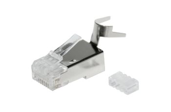 KRJS45/6ASLD Stíněný konektor RJ45 8/8, kat. 6A, skládaný, drát kulatý