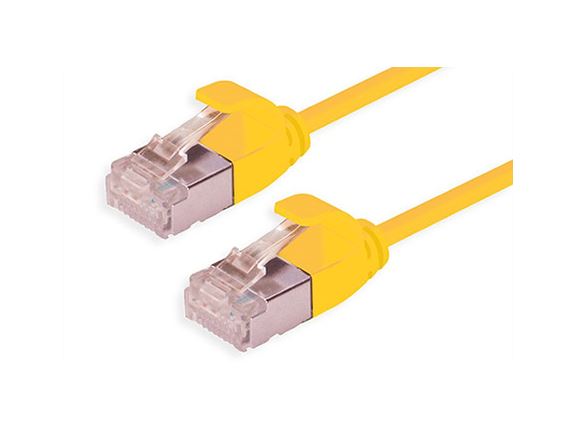 21.44.3324 propojovací kabel tenký AWG 32, kat. 6A, RJ45/RJ45, U/FTP,  1,5m, žlutý