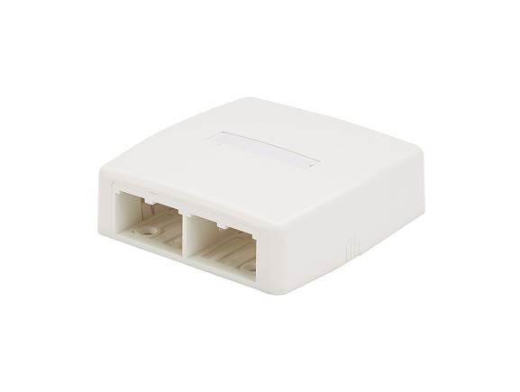 CBXQ4WH-A Zásuvka MINI-COM pro 4 moduly na omítku, neosazená, bílá