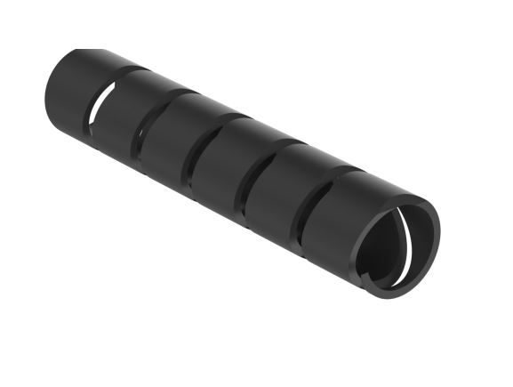 T12N-C0 kabelová spirála, materiál UV odolný Nylon,, průměr 1,6mm - 12,7mm, bal.30,5m, černá