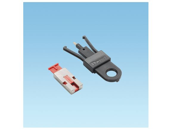 PANDUIT PSL-USBA zámek zásuvky USB A, červený, bal. 5 kusů + 1 nástroj