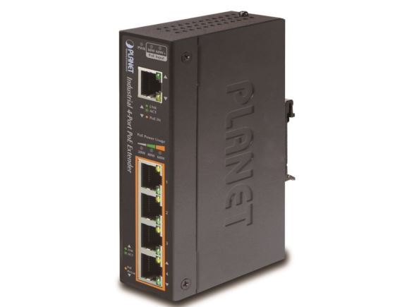 IPOE-E174 PoE extender,průmyslový,1xPoE-in, 4xPoE-out 60W, 802.3bt/at/af, Gigabit, IP67, ESD+EFT