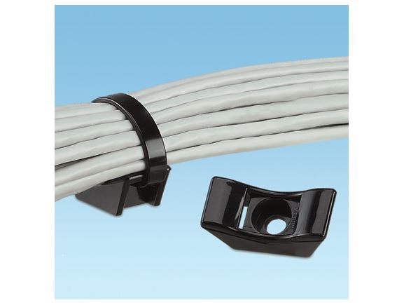 TMEH-S25-C0 kabelová příchytka, nylon 6.6, UV stabilní - venkovní, černá, bal. 100 kusů