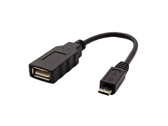 11.02.8311 USB 2.0 kabel, USB A(F) - microUSB B(M), OTG, 0,15 m