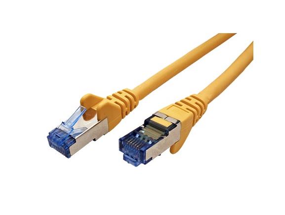 21.92.1812 propojovací kabel RJ45/RJ45, S/FTP,  0,25m, kat. 6A, žlutý