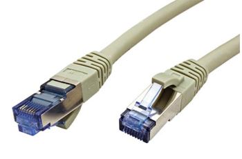 VALUE 21.99.0861 propojovací kabel RJ45/RJ45, S/FTP, 1m, kat. 6A, LSOH, šedý
