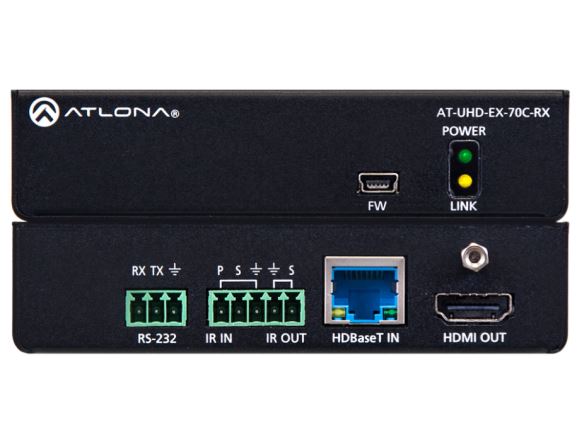 LAN-AT-UHD-EX-70C-RX přijímač HDBase-T extender HDMI pro přenos 4K/UHD/60Hz po Cat6A/Cat7, HDR10, PoE