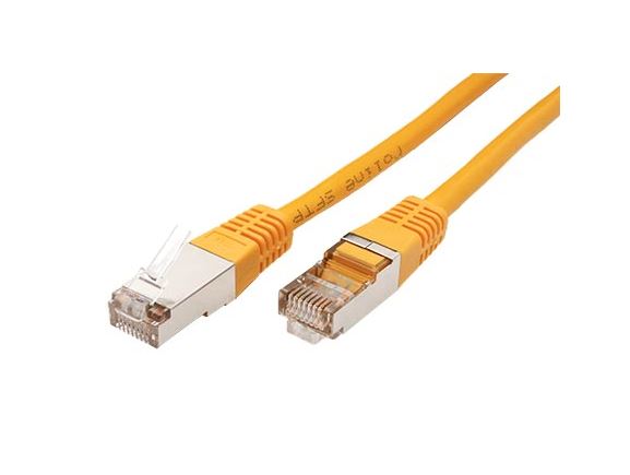 SFTP-1-YL propojovací kabel RJ45/RJ45, S/FTP, 1m, kat. 5E, žlutá