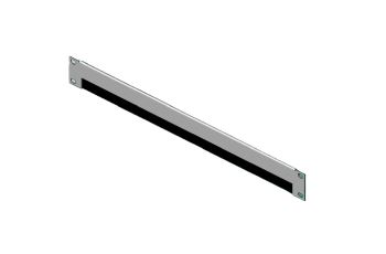 DP-BP-01-H Průchozí panel s kartáčem, 19", 1U, černý