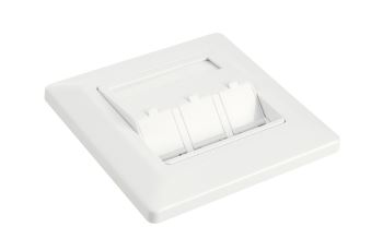 SX9-3-0-WH Neosazená zásuvka pro 3 moduly keystone včetně záslepek, bílá SX9-3-0-WH Neosazená zásuvka pro 3 moduly keystone včetně záslepek, bílá