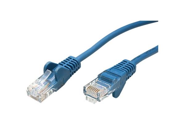 21.92.0534 propojovací kabel RJ45/RJ45, U/UTP, 1m, kat. 5E, CCA, PVC, modrá