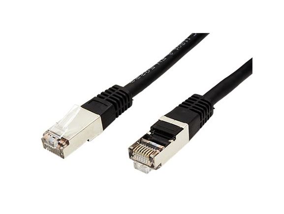 SFTP-0,5-BL propojovací kabel RJ45/RJ45, S/FTP, 0,5m, kat. 5E, černý