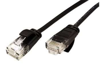 21.15.3951 Propojovací kabel RJ45/RJ45, UTP, 0,30m, kat. 6A, LSOH, AWG32, černý, průměr 3,5mm 21.15.3951 Propojovací kabel RJ45/RJ45, UTP, 0,30m, kat. 6A, LSOH, AWG32, černý, průměr 3,5mm