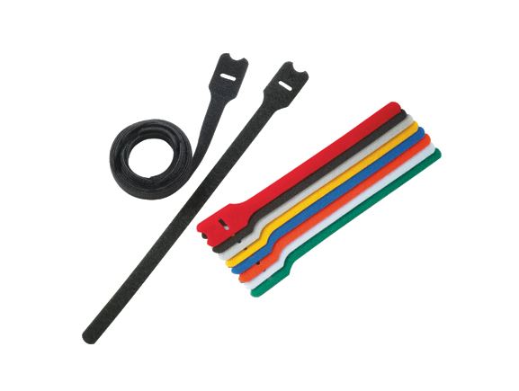 HLT2I-X0 suchý zip s očkem pro svazkování kabelů, délka 20,3cm, šířka 1,27cm, černý, bal. 10 kusů