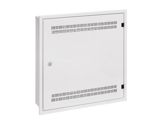 LC-18-55-15-W-W Rozvaděč SOHO LC-18 s lištami 2U, 4U a 11U, 550x550x150mm, do zdi, bílý