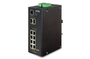 PLANET IGS-10020PT switch L2,průmyslový, 8x 10/100/1000 + 2x 100/1000 SFP, PoE (130 W), Managed