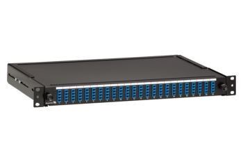 FPCC1SXSM12LC2 Optická vana FibrePlus 19", osazená 6xLC duplex spojkou SM, 1RU, černá