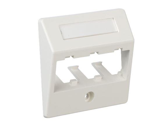 CHES3AWY Adaptér MINI-COM pro 3 moduly, úhlový, arkticky bílý