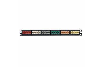 NKFP24Y Patch panel pro 24 modulů NetKey, 1U, 19", neosazený, modulární, černý